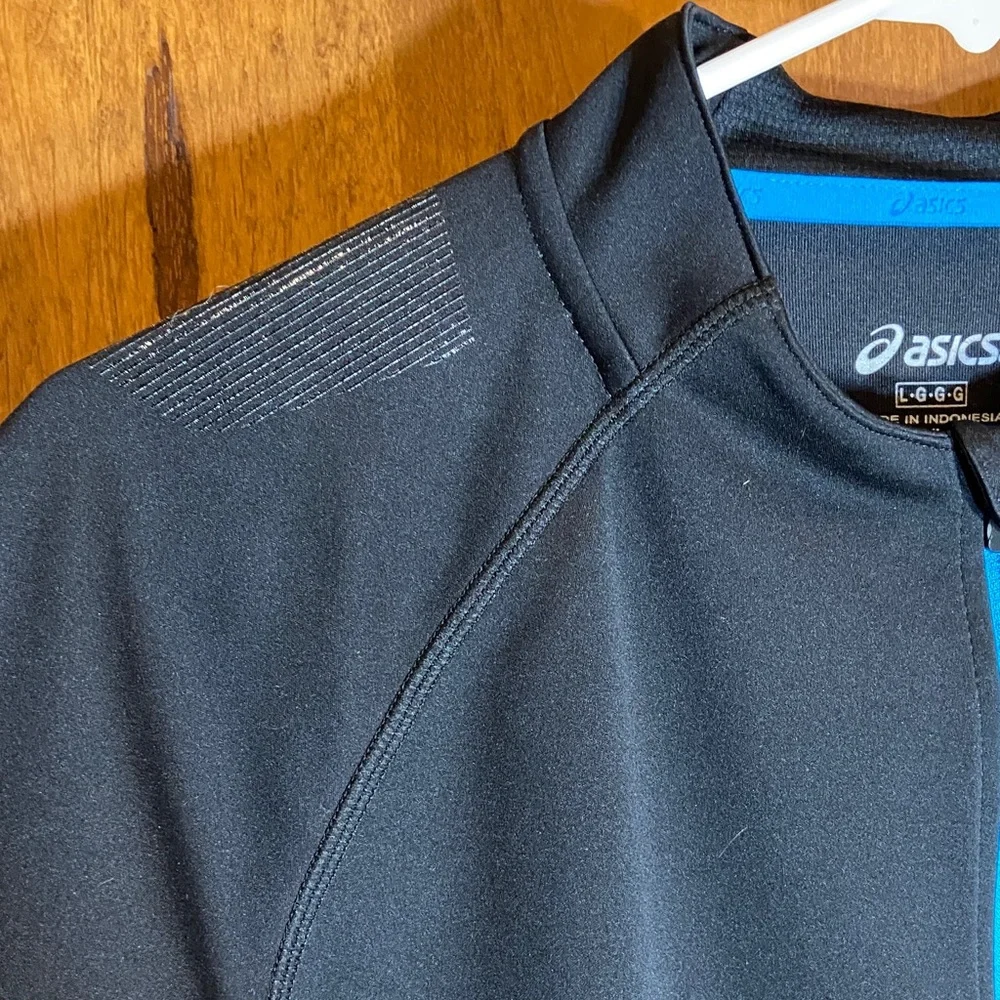 ASICS Black Shirt with Blue Details, Quarter Zip, Women's L - Picture 7 of 11